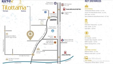 3 BHK Apartment – Map Location View at Aztek Tilottama, Thakurpukur - for Sale