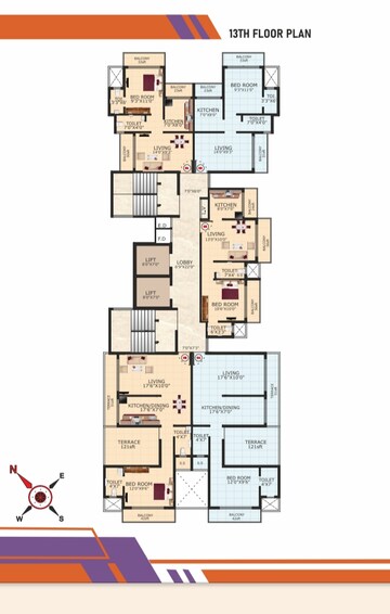 Floor Plan in 2 BHK Apartment at Rishikesh Heights, Taloja – for Sale