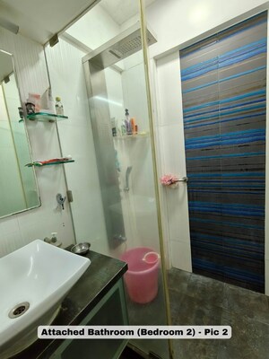 Bathroom in 3 BHK Apartment at Starwing Katyayni Residency, Andheri East – for Rent
