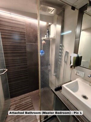 Bathroom in 3 BHK Apartment at Starwing Katyayni Residency, Andheri East – for Rent