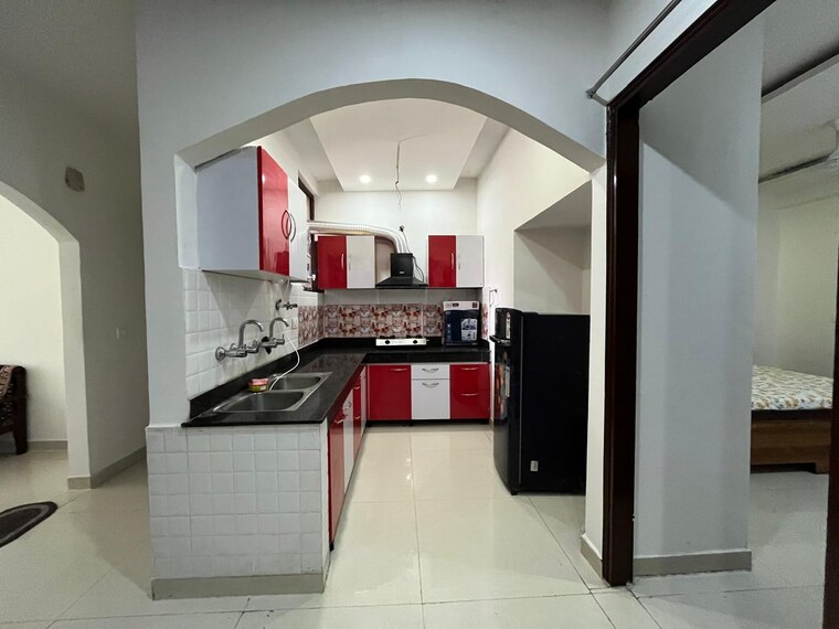 Kitchen, pir machalla 3 Bedroom 1450 Sq.Ft. Builder Floor In Pir Machalla Zirakpur 9589217
