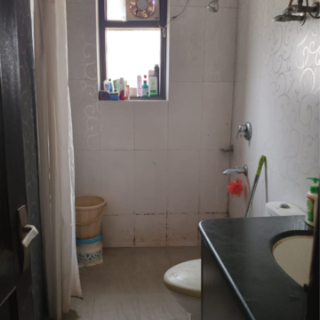 Bathroom in 1 RK Builder Floor at Saket – for Rent