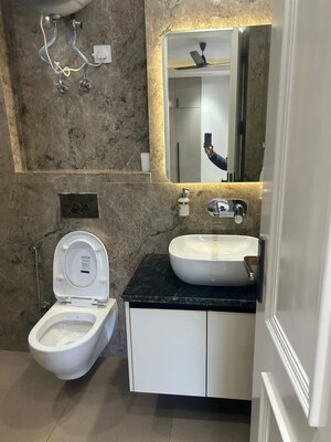 Bathroom in 3 BHK Builder Floor at Novus Tower, Sector 18 – for Rent