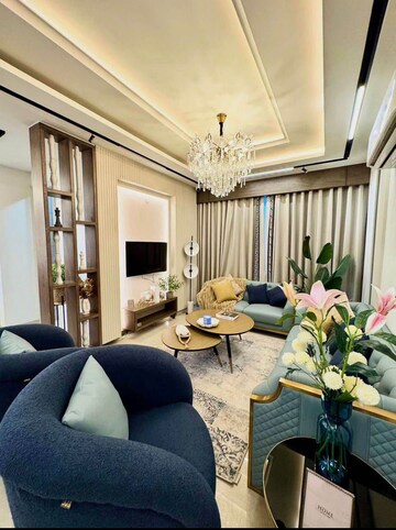 Living Room in 4 BHK Builder Floor at Ansal API Esencia, Sector 67 – for Sale