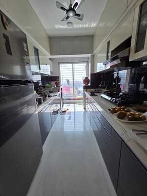 Kitchen in 2 BHK Apartment at Cosmos Habitat, Majiwada – for Sale