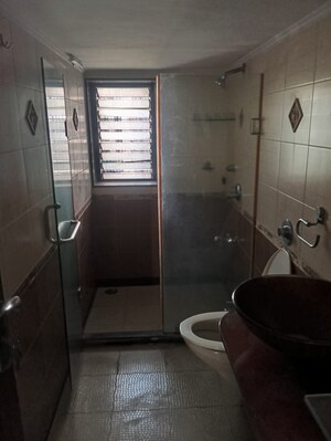 Bathroom in 3 BHK Apartment at Vasant Valley Complex, Malad East – for Rent