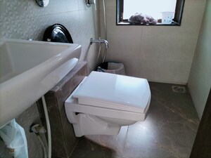 Bathroom in 1 BHK Apartment at Lalani Valentine Apartment 1 Wing D, Malad East – for Rent