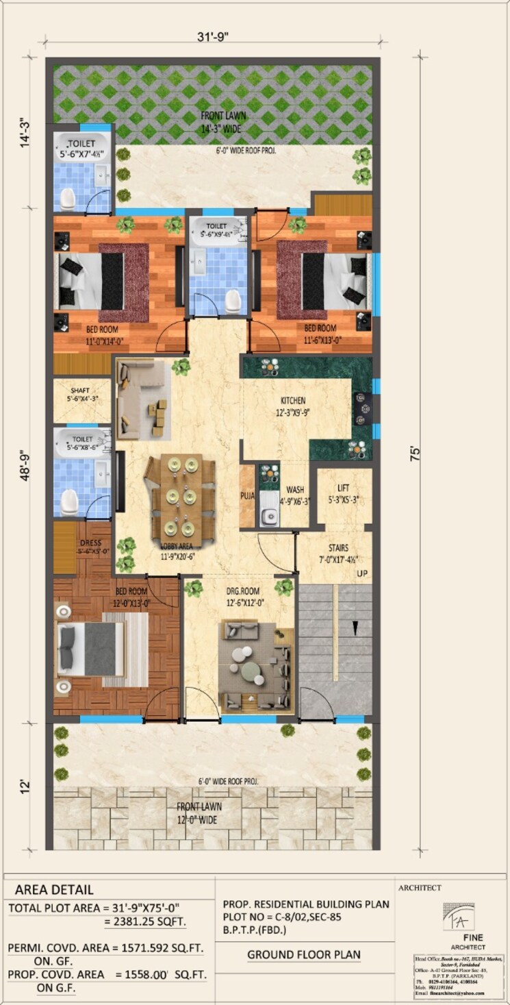 Floor Plan, sector 78  208 Sq.Yd. Plot In Sector 78 Faridabad 9590231