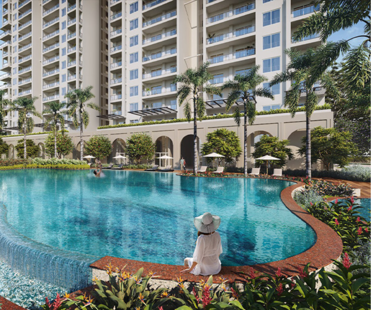 Swimming Pool, birla-pravaah 3 Bedroom 2000 Sq.Ft. Apartment In Sector 71 Gurgaon 9590311