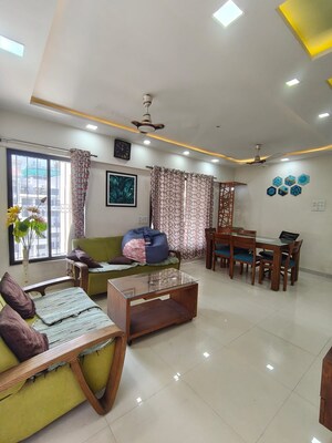 Living Room in 2 BHK Apartment at Goel Ganga Constella, Kharadi – for Rent