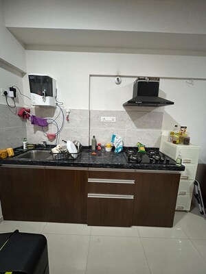 Kitchen in Studio Apartment at Gera World of Joy, Kharadi – for Rent