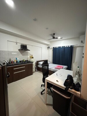 Master Bedroom in Studio Apartment at Gera World of Joy, Kharadi – for Rent