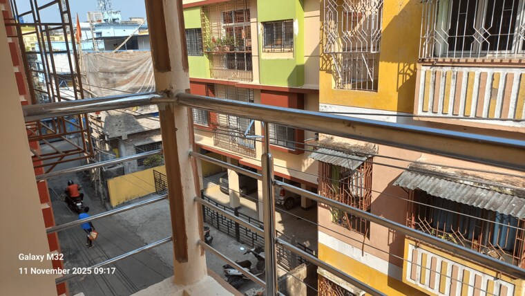 Balcony, pushkar-apartment 2 Bedroom 750 Sq.Ft. Apartment In Kasba Kolkata 9590910