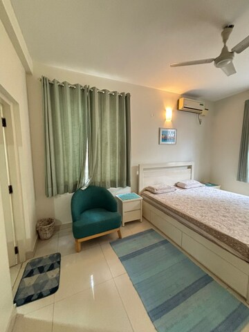 Living Room in 3 BHK Apartment at Lakeshore Manor, Halasuru – for Rent