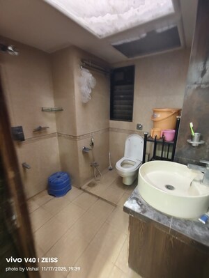 Bathroom in 2 BHK Apartment at Cosmos Park, Ghodbunder Road – for Rent