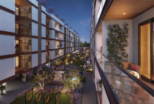 Balcony in 4 BHK Builder Floor at Adani Samsara Ivana, Sector 63 – for Sale