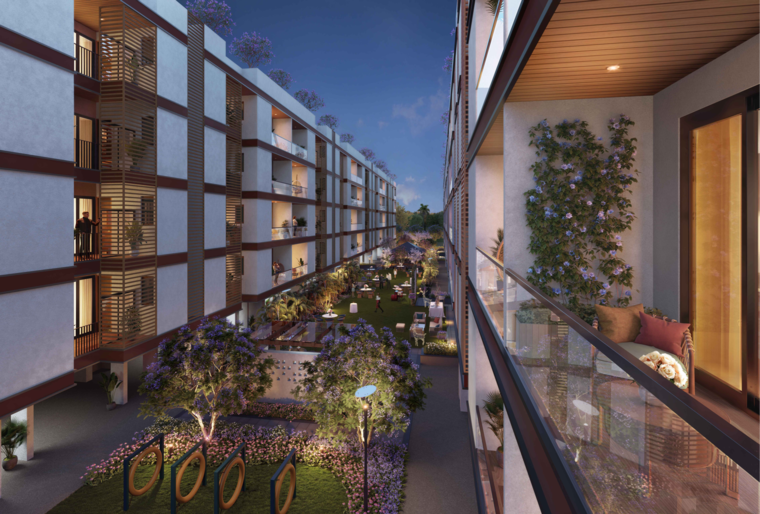 Balcony, adani-samsara-ivana 4 Bedroom 1702 Sq.Ft. Builder Floor In Sector 63 Gurgaon 9594213