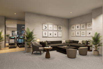 Living Room in 4 BHK Builder Floor at Adani Samsara Ivana, Sector 63 – for Sale