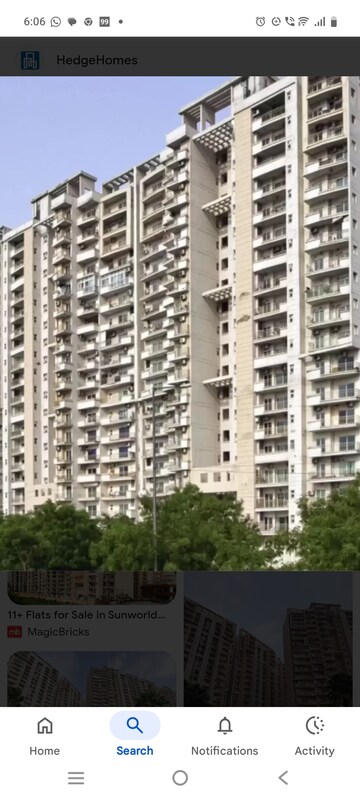 4 BHK Apartment – Exterior View View at Sunworld Vanalika, Sector 107 - for Rent