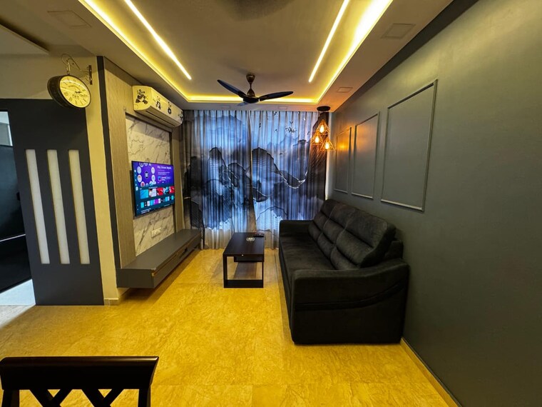 Living Room, hiranandani-estate-solitaire-c 1 Bedroom 430 Sq.Ft. Apartment In Ghodbunder Road Thane 9594650