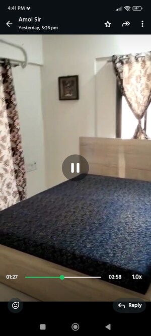 Bedroom in 1 BHK Apartment at Raunak Unnathi Woods, Ghodbunder Road – for Rent