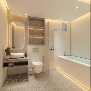 Bathroom in 5 BHK Independent House at Chattarpur – for Rent