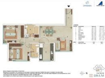 Floor Plan in 2 BHK Apartment at Dynamix Divum, Malad East – for Sale