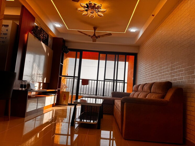 Living Room, magarpatta-riverview-city 3 Bedroom 1071 Sq.Ft. Apartment In Loni Kalbhor Pune 9595509