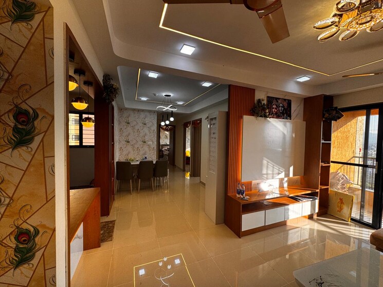 Living Room, magarpatta-riverview-city 3 Bedroom 1071 Sq.Ft. Apartment In Loni Kalbhor Pune 9595509