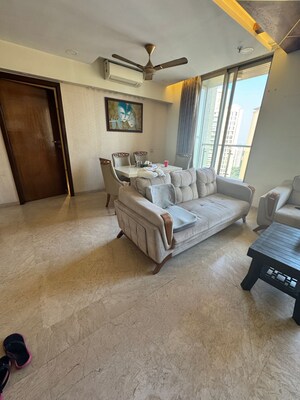 Living Room in 2.5 BHK Apartment at One Hiranandani Park, Ghodbunder Road – for Rent