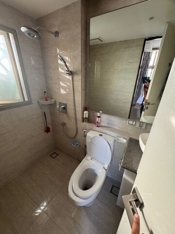 Bathroom in 2.5 BHK Apartment at One Hiranandani Park, Ghodbunder Road – for Rent