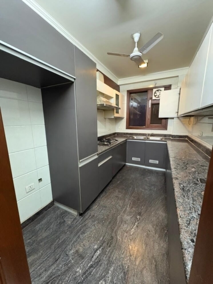 Kitchen, kalkaji 3 Bedroom 2200 Sq.Ft. Builder Floor In Kalkaji Delhi 9595834