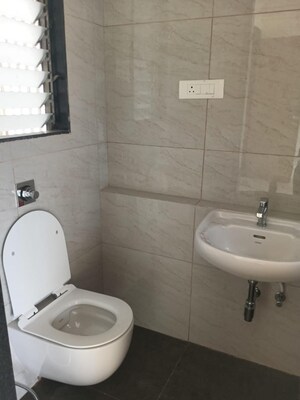Bathroom in 3 BHK Apartment at Chandak 34 Park Estate, Goregaon West – for Rent