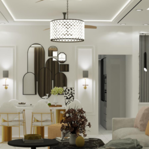 Living Room in 3 BHK Apartment at Aurobindo Kohinoor, Kothaguda – for Rent