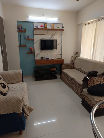 Living Room in 1 BHK Apartment at Nisarg Meadows, Wakad – for Rent