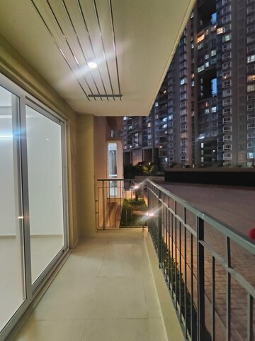 Balcony in 2 BHK Apartment at Bhartiya Nikoo Homes Phase 2, Thanisandra Main Road – for Rent