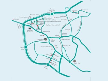 3 BHK Apartment – Map Location View at APR Praveens Higheria, Peeranchuruvu - for Sale