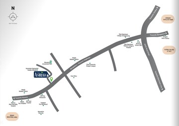 2 BHK Apartment – Map Location View at Salarpuria Sattva Ashraya, Bidadi - for Sale