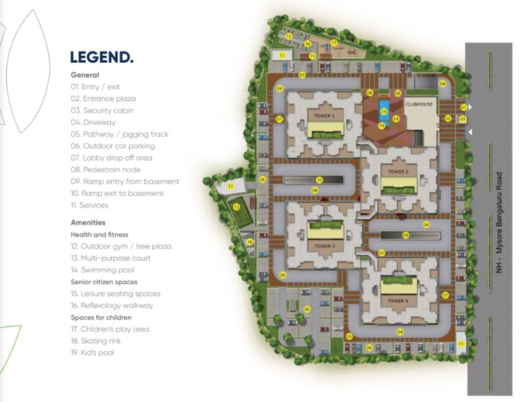 Master Plan, salarpuria-sattva-ashraya 2 Bedroom 785 Sq.Ft. Apartment In Bidadi Bangalore 9596657