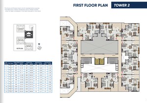 Floor Plan in 2 BHK Apartment at Salarpuria Sattva Ashraya, Bidadi – for Sale