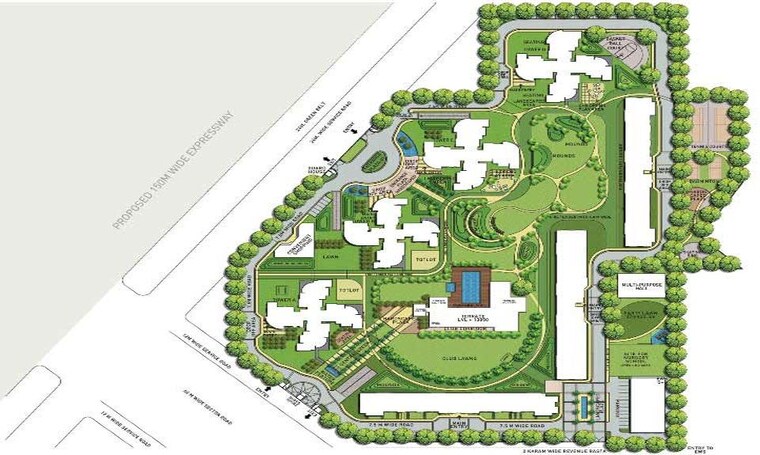 Master Plan, indiabulls-enigma 4 Bedroom 3400 Sq.Ft. Apartment In Sector 110 Gurgaon 9597588