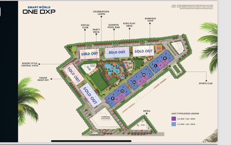 Master Plan, smart-world-one-dxp 4 Bedroom 3055 Sq.Ft. Apartment In Sector 113 Gurgaon 9597892