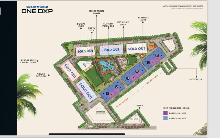 Master Plan, smart-world-one-dxp 4 Bedroom 3055 Sq.Ft. Apartment In Sector 113 Gurgaon 9597892