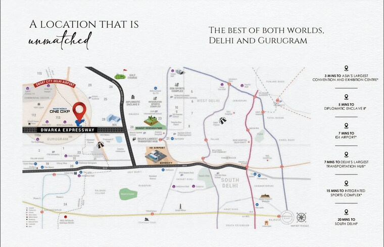 Map Location, smart-world-one-dxp 4 Bedroom 3055 Sq.Ft. Apartment In Sector 113 Gurgaon 9597892