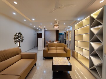 Living Room in 4 BHK Apartment at Bhartiya Nikoo Homes Phase 2, Thanisandra Main Road – for Rent