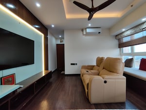 Living Room in 4 BHK Apartment at Bhartiya Nikoo Homes Phase 2, Thanisandra Main Road – for Rent