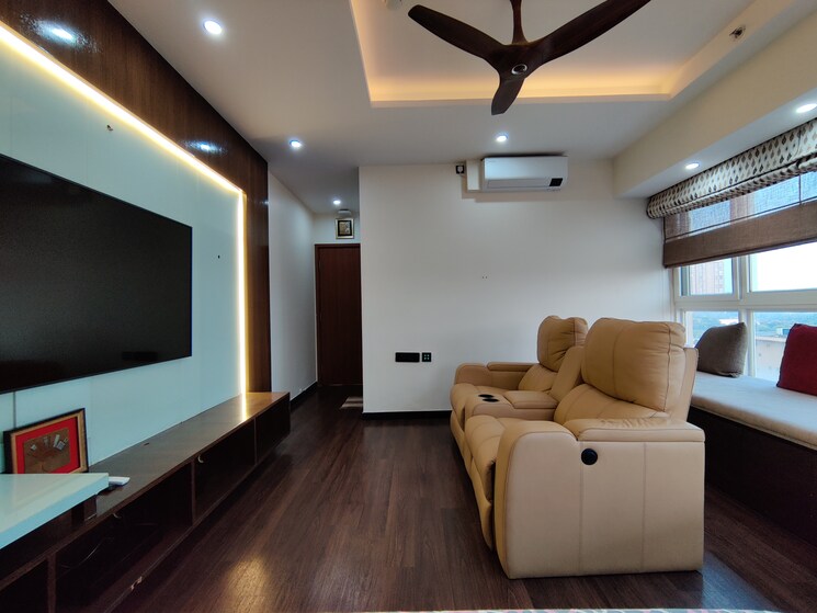 Living Room, bhartiya-nikoo-homes-phase-2 4 Bedroom 2260 Sq.Ft. Apartment In Thanisandra Main Road Bangalore 9598111