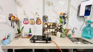 Kitchen in 2 BHK Apartment at Nine Sea Grapes, Nalasopara West – for Sale