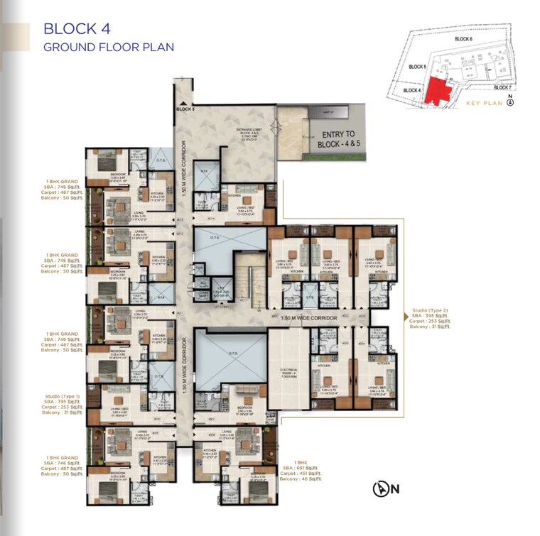 Floor Plan, raja rajeshwari nagar 1 Bedroom 421 Sq.Ft. Apartment In Raja Rajeshwari Nagar Bangalore 9600321