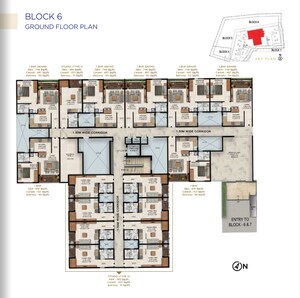 Floor Plan in 1 BHK Apartment at Raja Rajeshwari Nagar – for Sale